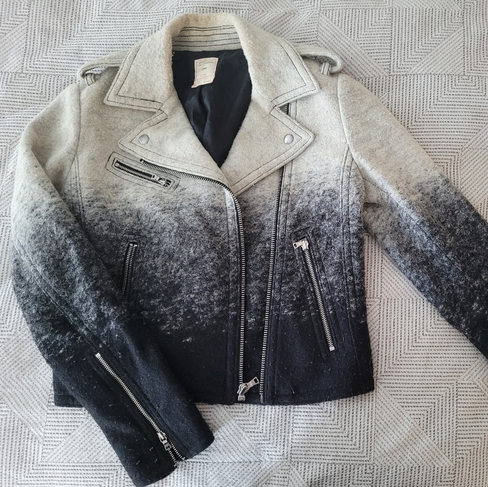 GAP Wool Ombre Moto Jacket